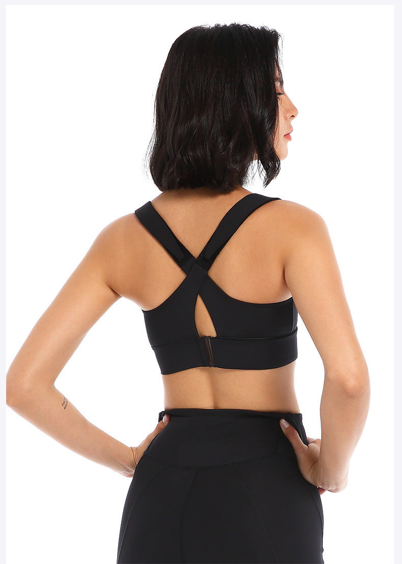 High-Strength Zipper Sports Bra