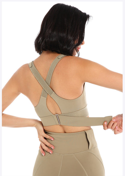 High-Strength Zipper Sports Bra