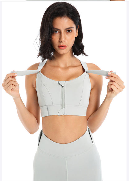 High-Strength Zipper Sports Bra